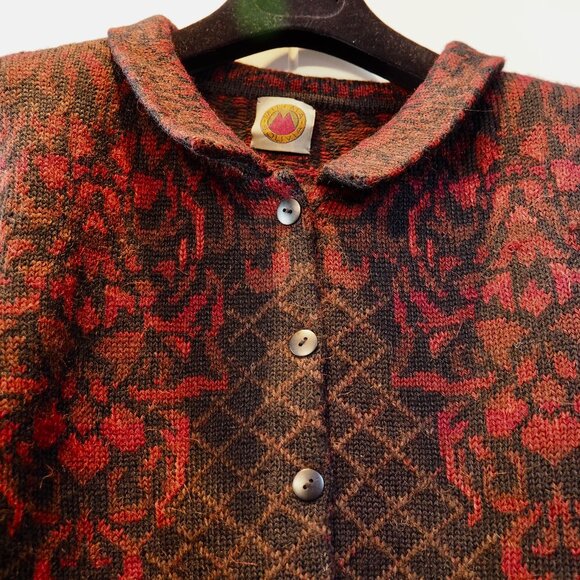 100% Alpaca Cropped Sweater Handloomed Millma Bolivia Women's Size Small - Picture 6 of 6